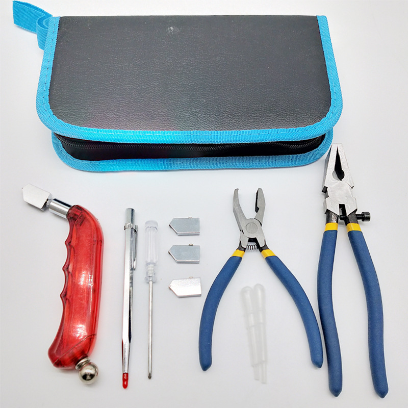 玻璃刀套装玻白底实物图