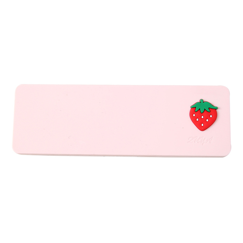 Korean version of ins candy-colored cartoon pencil case, multi-functional PP matte stationery box, plastic pencil case for primary and secondary school students Item Picture