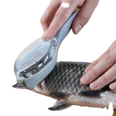 Fish scale planer with lid practical fish killing manual scaler Kitchen gadget planer knife Scaler brush fish scale Item Picture