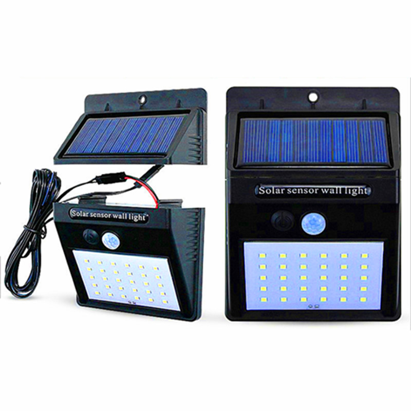 Led 30-lamp, 48-lamp COB split solar wall lamp, solar charging human body sensor street lamp, staircase lamp