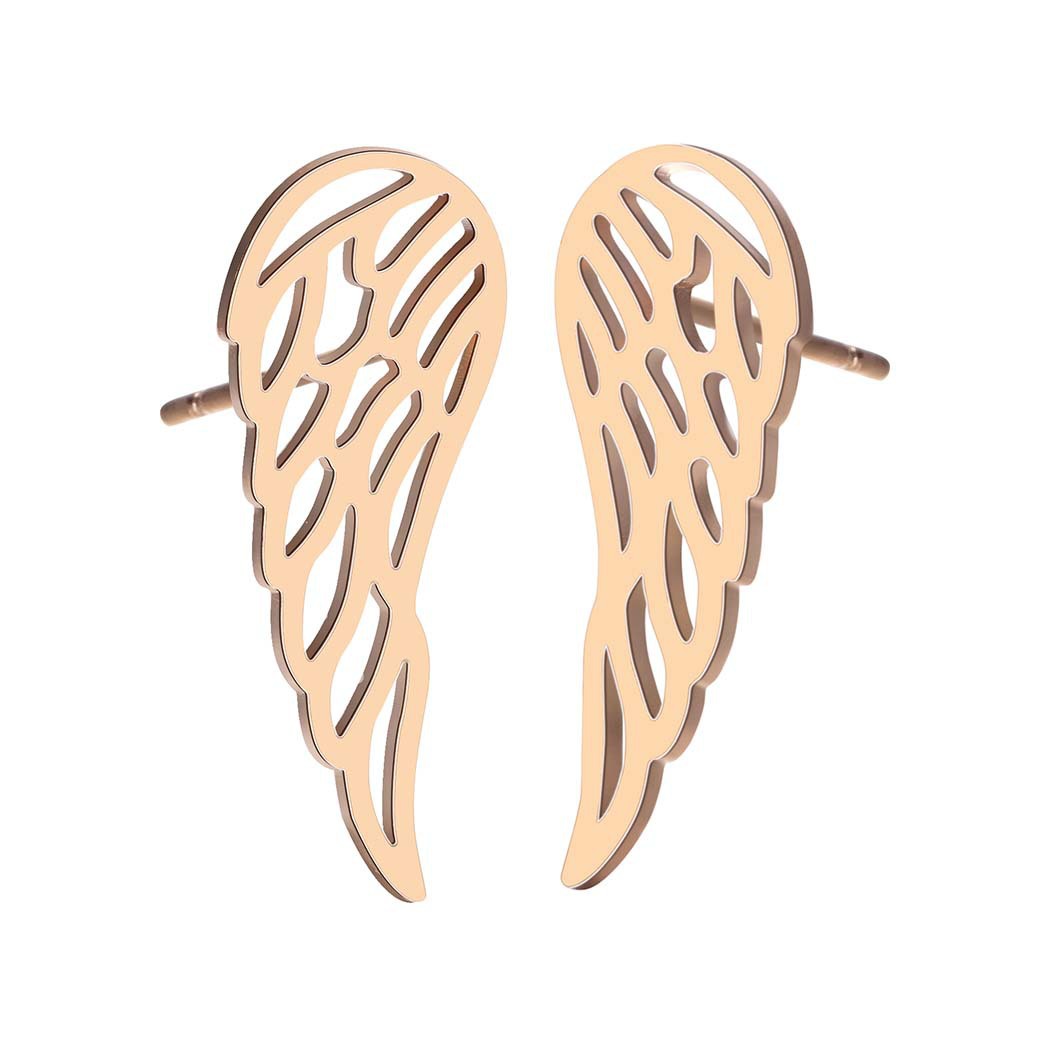 Cxwind 2019耳钉女 欧美个性独特天使之翼耳饰天使翅膀耳环详情图1