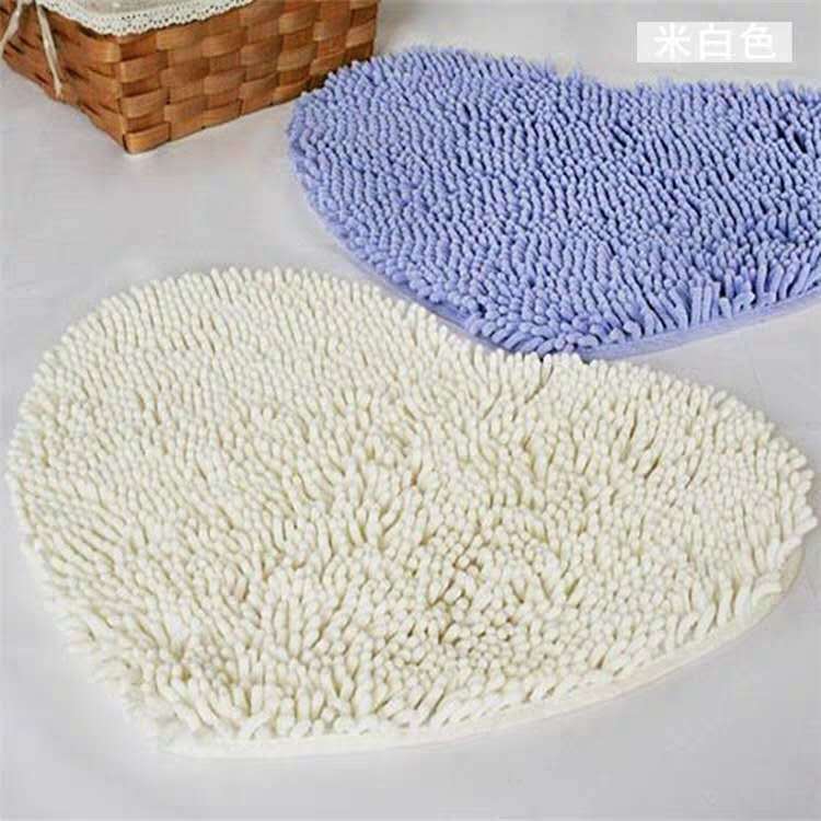 Special price microfiber long hair Chenille red heart floor mat carpet doormat foot mat bathroom absorbent non-slip mat