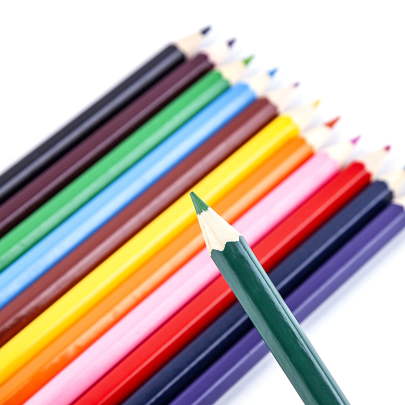 六角杆彩色铅笔 木质色铅笔 7英寸油漆杆 美术绘画彩笔 涂鸦彩铅详情图3
