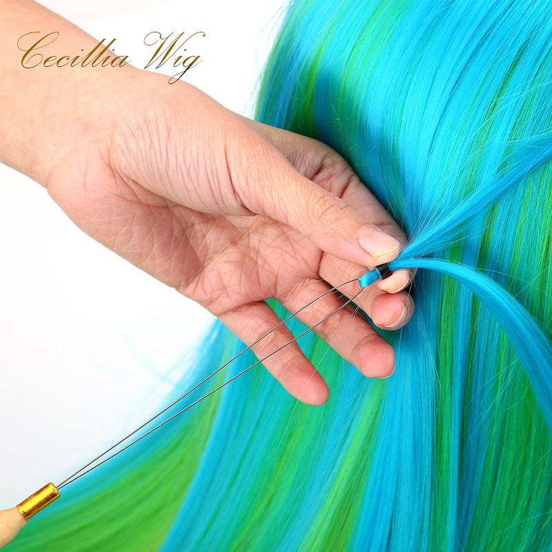 New laser thread wig tool PETtinsel hair extension pliers, crochet silicone buckle for false hair accessories Specification image