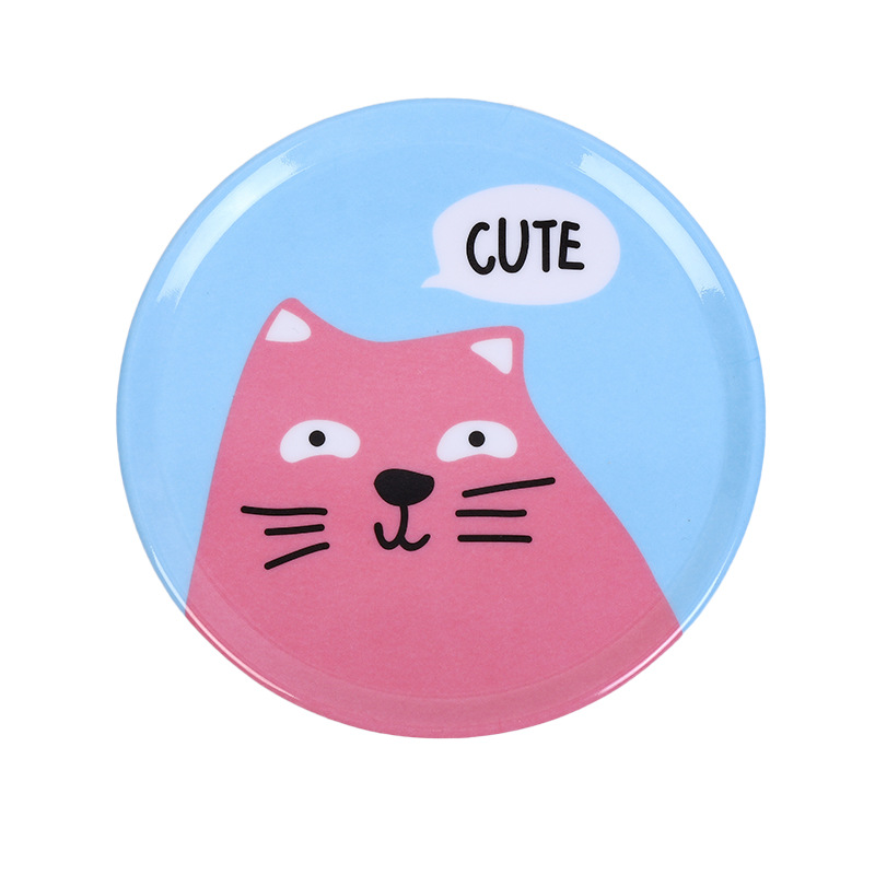 New Cute Little Animal Graphic Children's Cartoon Tray Small Heat Cushion Plate Fruit Tray Plate Item Picture