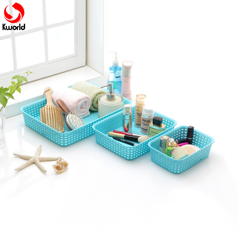Factory Direct Sales Rattan Woven Plastic Debris Storage Box Desktop Drawer Kindergarten Toy Storage Box Small details Picture