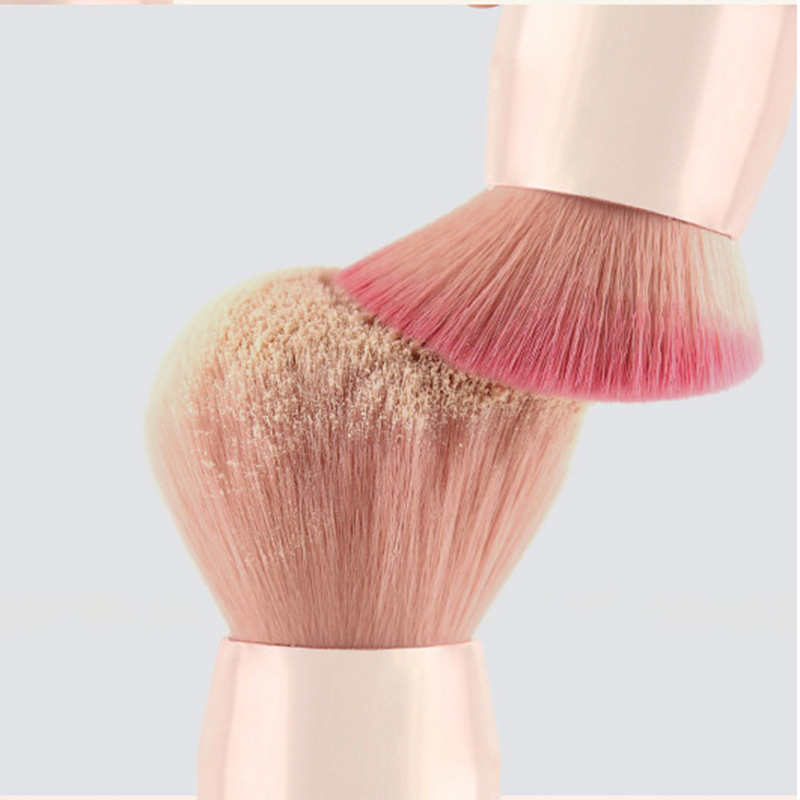 Creative New Loose Powder Blush Brush Electroplating Single Branch Fiber Hair Mushroom Head High Light Contouring Brush Manufacturers Wholesale