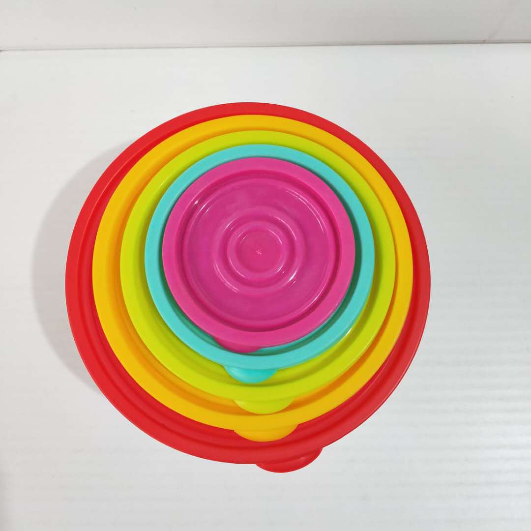 Xinyuan Round five-piece set, colorful fresh-keeping box, food moisture-proof storage box, multi-purpose round box manufacturer wholesale