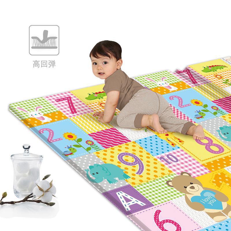 婴之力宝宝爬/可折叠婴儿爬/客厅游戏垫子白底实物图