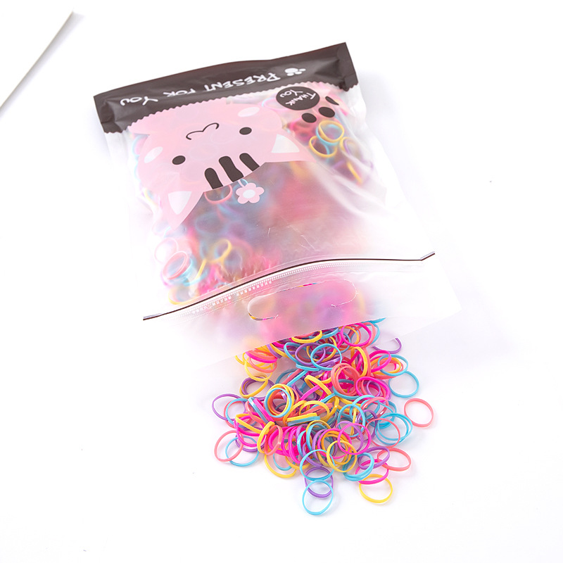 Explosive Cat Bag Disposable Leather Band Color Scrunchie Does Not Hurt The Hair Scrunchie Head Rope Korean Girl Heart Accessories details Picture