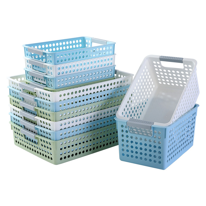 Bathroom Basket Plastic Storage Basket Sundry Storage Frame Plastic Storage Basket Desktop Snack Storage Basket Bath Basket Item Picture