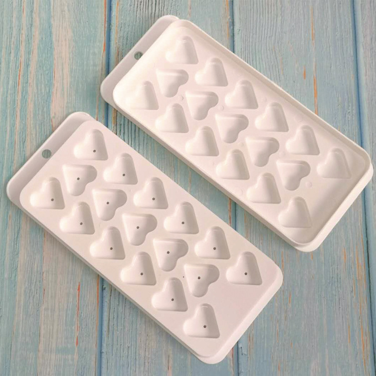 DIY creative 18-compartment heart-shaped plastic ice cube tray mold, ice cube block ice box, chocolate mold ice box Specification image