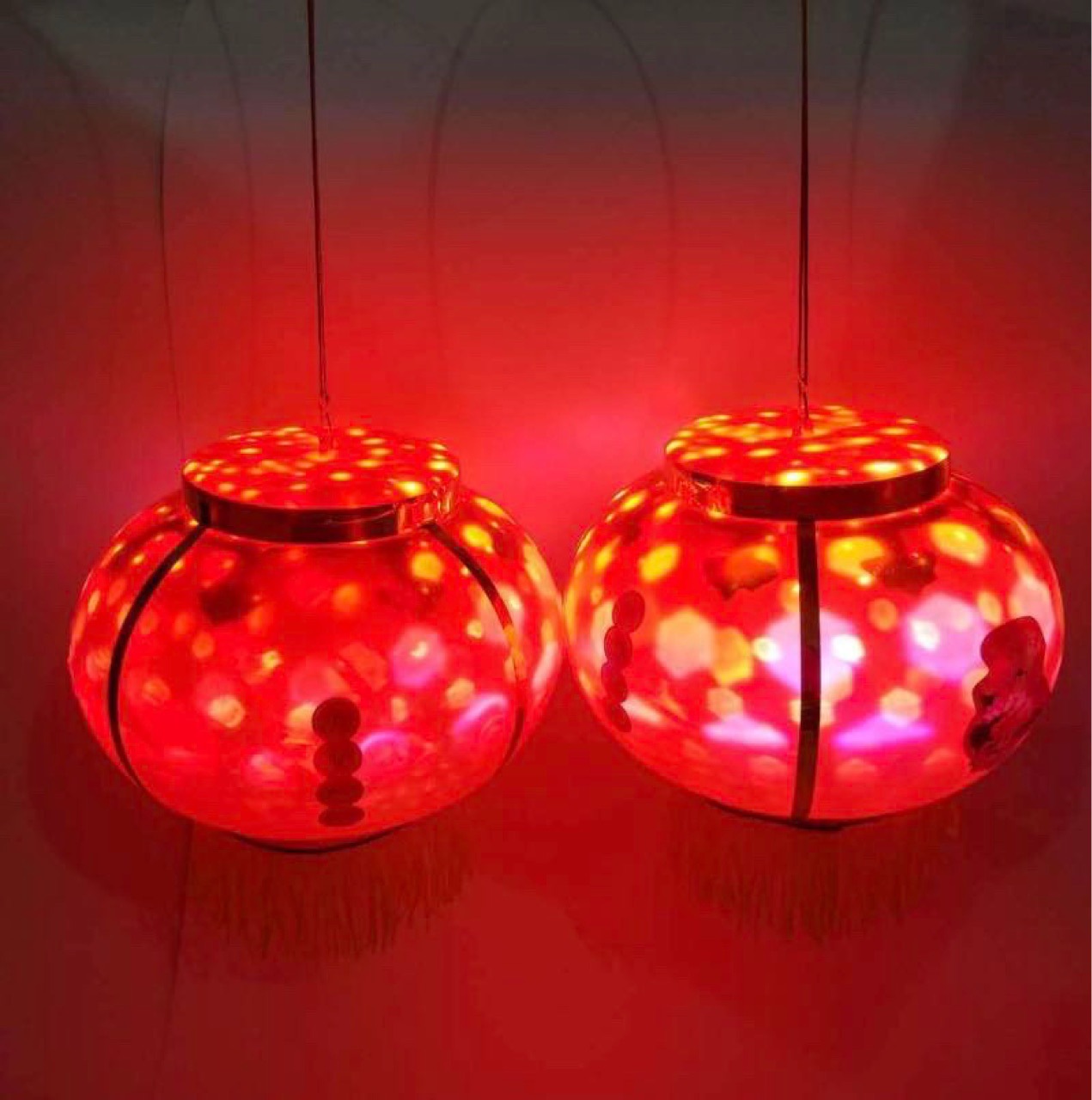 满天星大红灯/元宵节花灯细节图