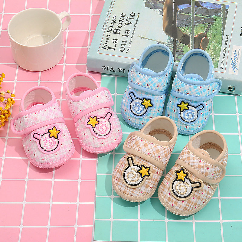 Cute Baby Velcro Bao Head Lightweight Spring And Autumn Men's And Women's Baby Shoes Soft Soles Non-Slip Baby Shoes Cartoon Toddler Shoes Specification drawing