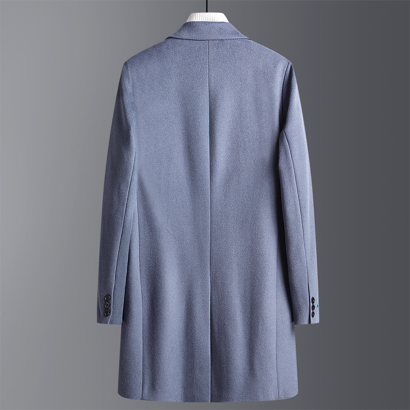 New autumn and winter tweed coats, men's slimming mid-length wool trench coats, men's thickened wool woolen coats, men's outerwear Application Scenario