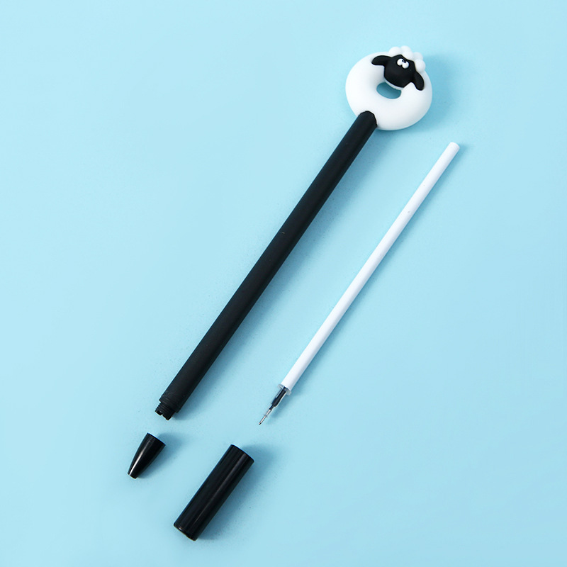 Lamb figure-shaped student gel pens, cute pen holders, writing tools, office writing stationery pens wholesale Application Scenario