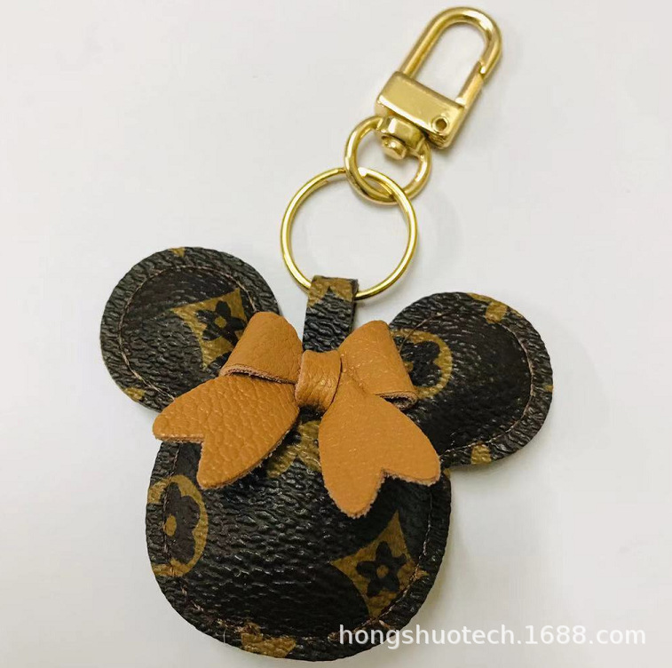 Creative Bag Leather Pendant Network Red Mi Qi Head Car Keychain Hanging Adorn Cute Doll Bag Pendant Specification drawing