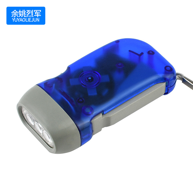 Manufacturers Supply Wholesale Plastic Hand Press Three Lights Multi-Color Optional Outdoor Emergency Small 3Led Flashlight Item Picture