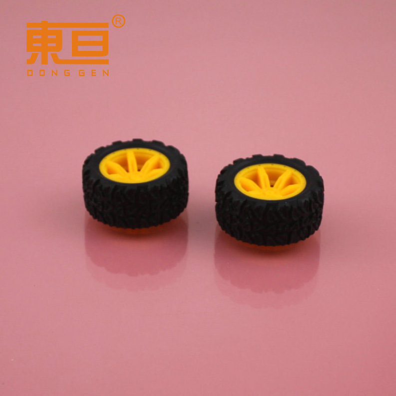 XJ352AH coarse yellow rubber wheel Rubber wheel toy accessories Technology building blocks parts 2000 sets full figure