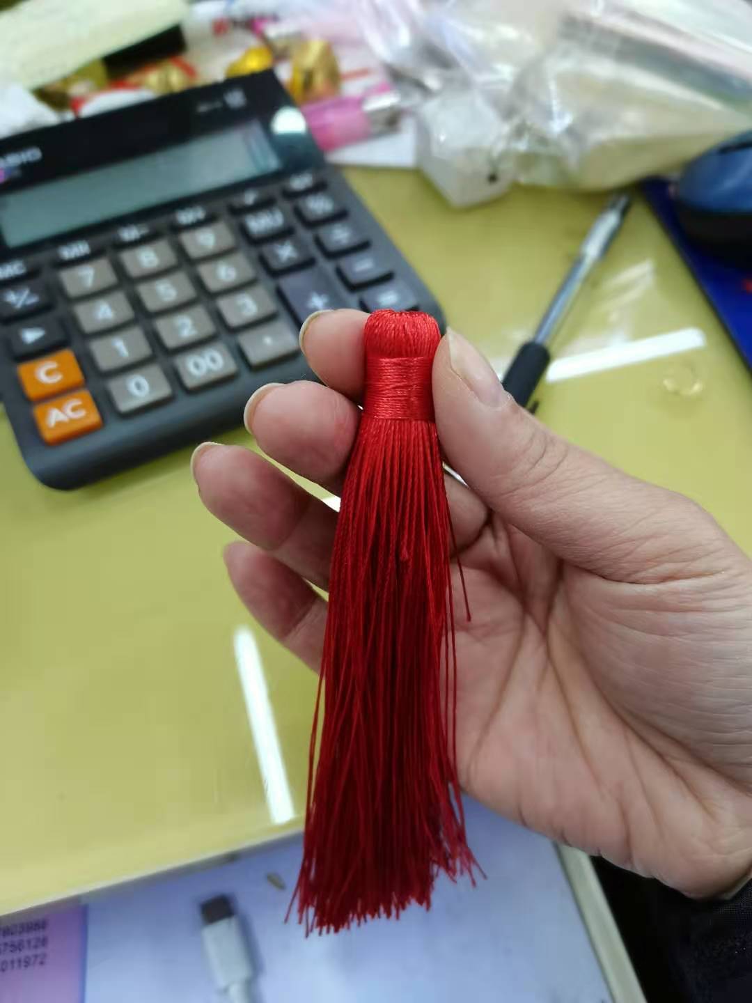 7厘管流苏穗子14厘米涤纶特粗280根吊穗车挂配件饰品量大价