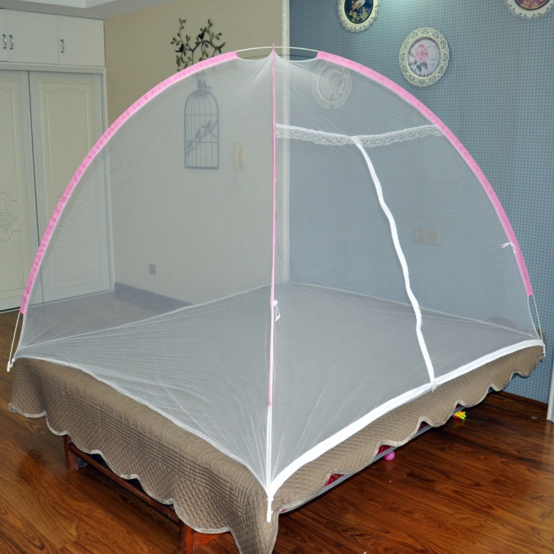 Manufacturers Direct Sales Of Yurt Mosquito Net Increase Encryption Package Edge Adult Dormitory Bracket Folding Adult Magic Mosquito Net Application Scenario