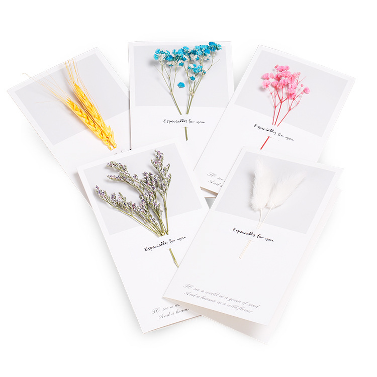 Creative Starry Sky Mother's Day birthday cards, Teachers' Day dried flower cards, dried flower thank-you flower shop gratitude small cards Item Picture