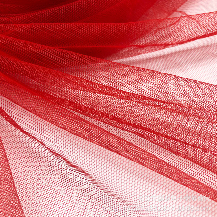 30-eye dense soft mesh fabric hexagonal mesh mosquito net fabric Princess dress stage costume DIY accessories performance dress Specification image