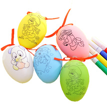 复活节彩蛋diy手工涂色彩绘蛋彩蛋批发圣诞彩蛋地摊玩具儿童奖品