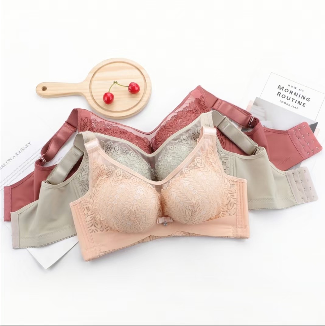 Non-magnetic and rip-free Oushuka 569# Super soft latex cotton anti-glare adjustable bra details Picture