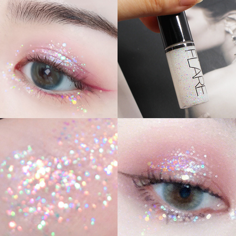Fina perla diamante sombra de ojos líquido 15 colores aficionados usted eyeliner lentejuelas brillo suave fino cepillo cabeza transfronteriza al por mayor especial para el comercio exterior details Picture