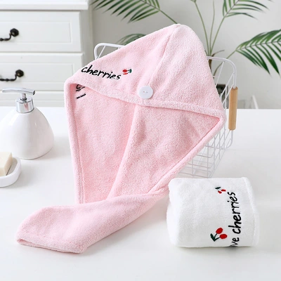 Manufacturers dry hair cap absorbent quick drying shower cap women lovely hair drying towel thickened short and long hair scarf thumbnail