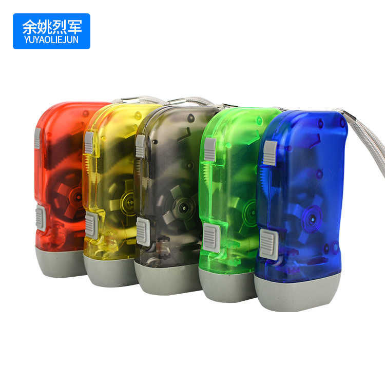 Manufacturers Supply Wholesale Plastic Hand Press Three Lights Multi-Color Optional Outdoor Emergency Small 3Led Flashlight