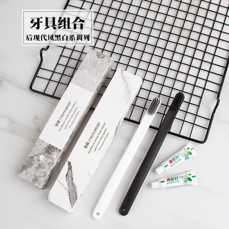 Modern Star Hotel Disposable Toiletries Set Toothbrush Slippers Full Set Of Guest House Slippers Can Be Customized details Picture