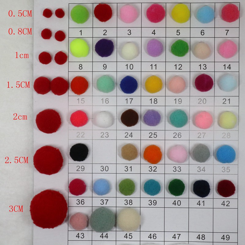 现货供应彩色/diy涤纶毛细节图