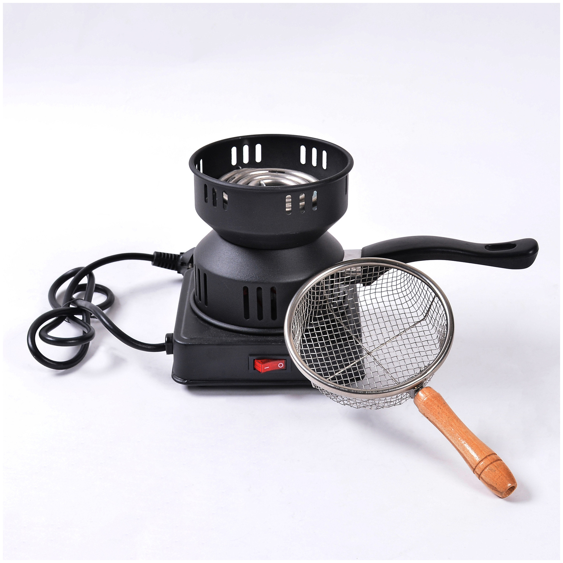 厂家直供水烟/椰碳方块碳烧/水烟炭炉便携白底实物图