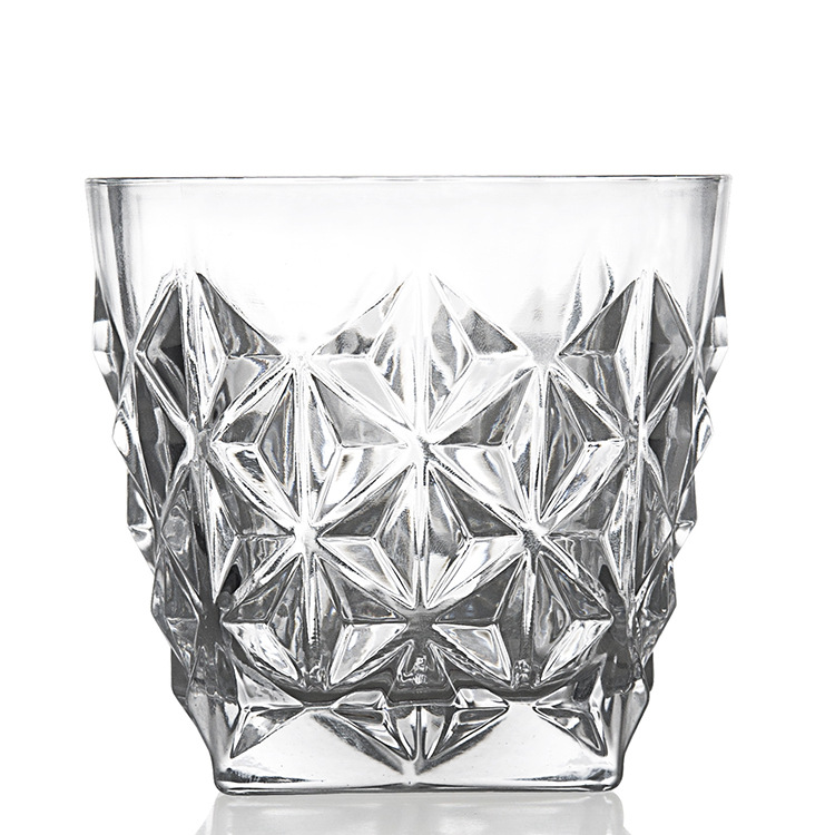 威士忌杯洋酒杯啤酒杯酒吧烈酒杯家用玻璃水杯创意欧式玻璃酒具白底实物图