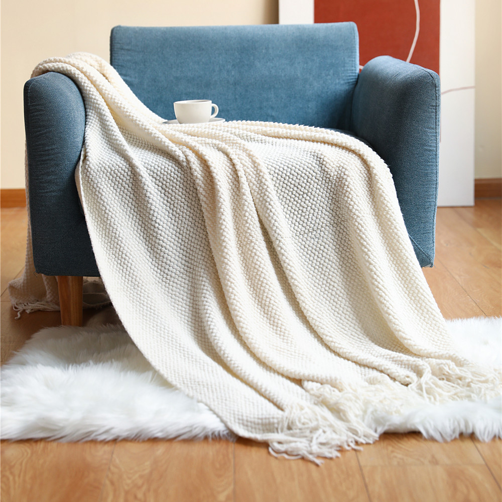 沙发毯盖毯毛毯 菠萝格针织毯办公室午睡毯子空调毯豆豆毯搭毯详情图4