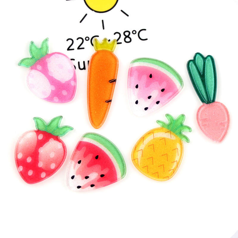 Acrylic fruit patch diy resin drop phone case accessories, children's hair clips, hair accessory accessories factory direct sales Application Scenario