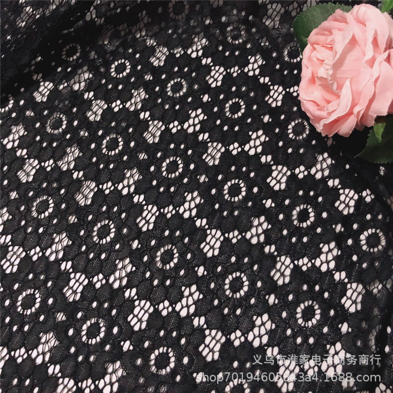 Factory direct sales of brocade lace fabric, elastic mooncake flower fine fabric clothing, skirts, accessories and headwear