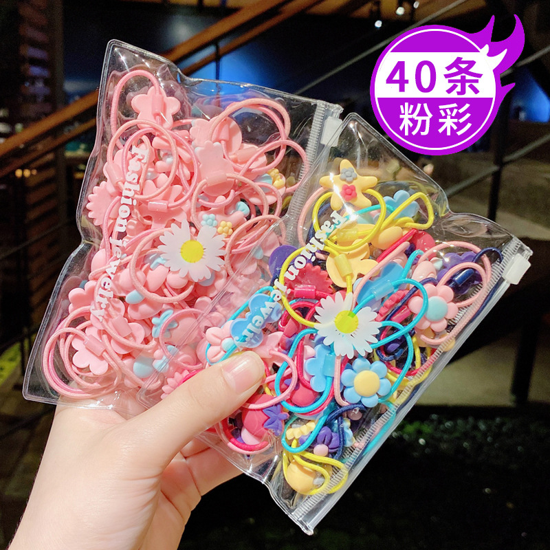 Storage Bag For Children Rubber Bands Do Not Hurt Hair Cord For Girls Baby Hair Accessories Hair Band Tie Hair Rubber Band Headwear For Girls