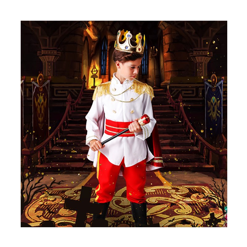 王子服装/儿童万圣节男白底实物图