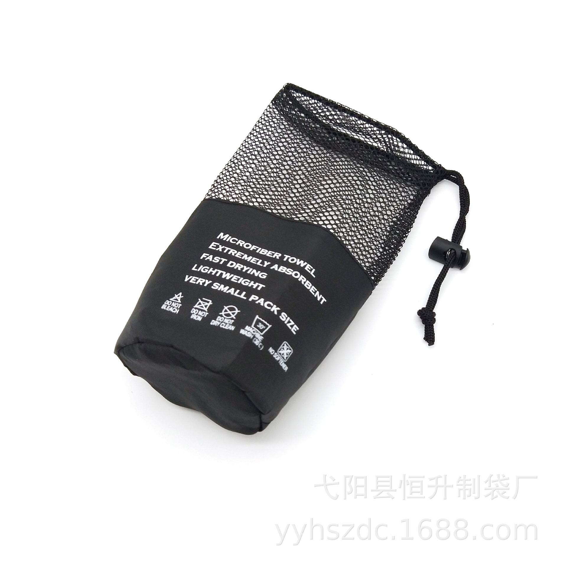 圆底涤纶袋网布袋 毛巾浴巾包装袋 可印刷LOGO拉绳式网袋定制 Application Scenario