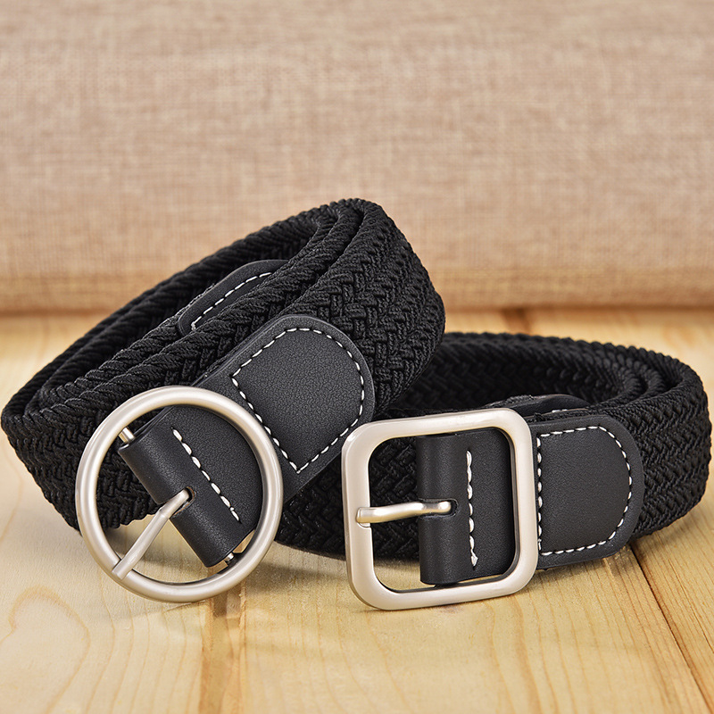 Canvas woven belt for women, elastic elastic belt for both men and women, Korean-style versatile casual pin buckle belt for female students Specification image