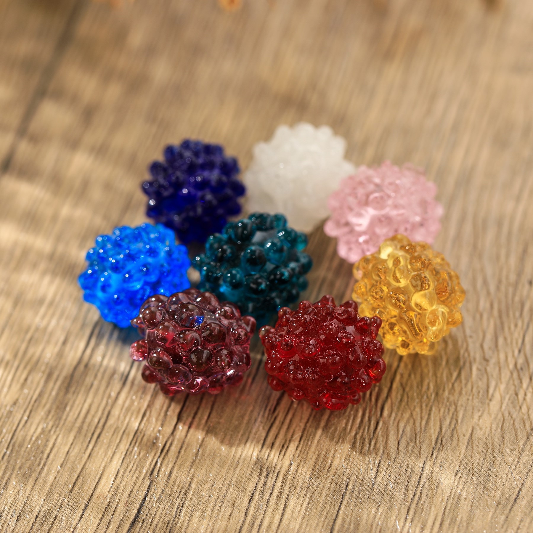 Hanyu Yuan's fresh and clean glass fruit Raspberry Pineapple Mulberry pendant DIY handmade jewelry earrings and earrings materials