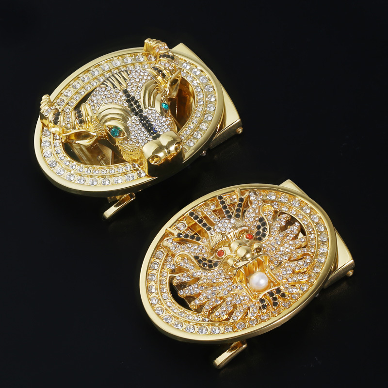 Wholesale of high-end men's belt accessories for the Chinese zodiac sign of the Ox, featuring a business and fashionable leather collar with an alloy automatic buckle details Picture