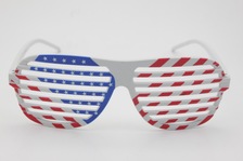 百叶窗印刷美国国旗眼镜，百叶窗 个性太阳镜 英格兰区旗 无片