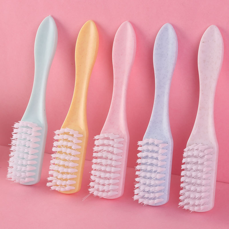 Wholesale of daily necessities shoe brushes, plastic soft-bristled long-handled laundry brushes, household cleaning brushes, and colored shoe washing brushes details Picture