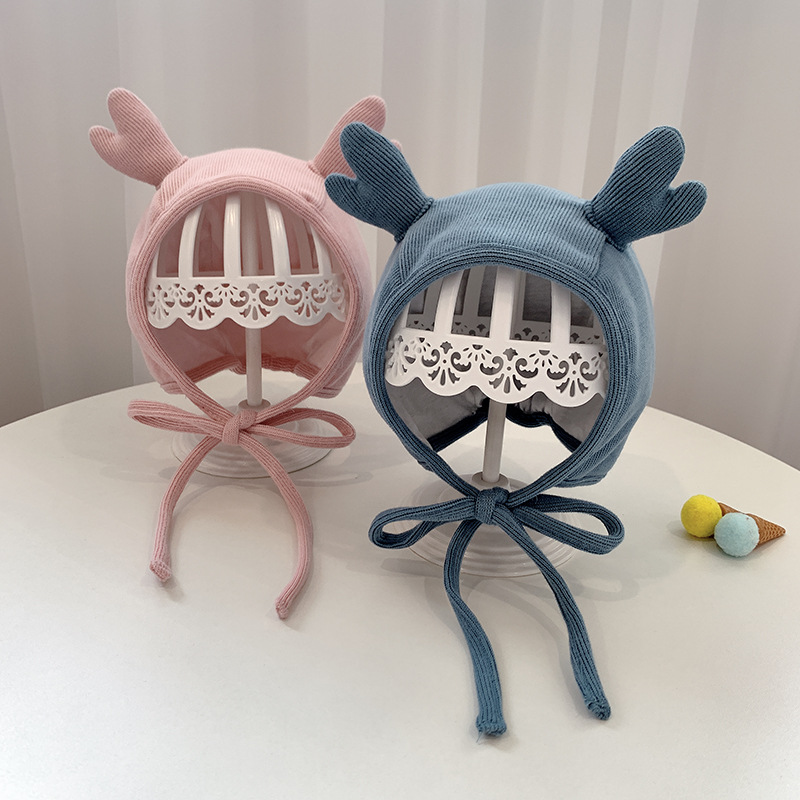 Baby hats: Adorable and super cute for babies in spring and autumn; ear-protecting fetal hats for infants and toddlers in autumn and winter; court hats for newborn girls Specification image