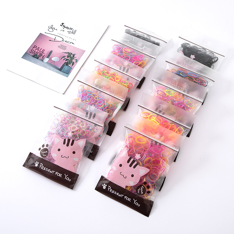 Explosive Cat Bag Disposable Leather Band Color Scrunchie Does Not Hurt The Hair Scrunchie Head Rope Korean Girl Heart Accessories Application Scenario