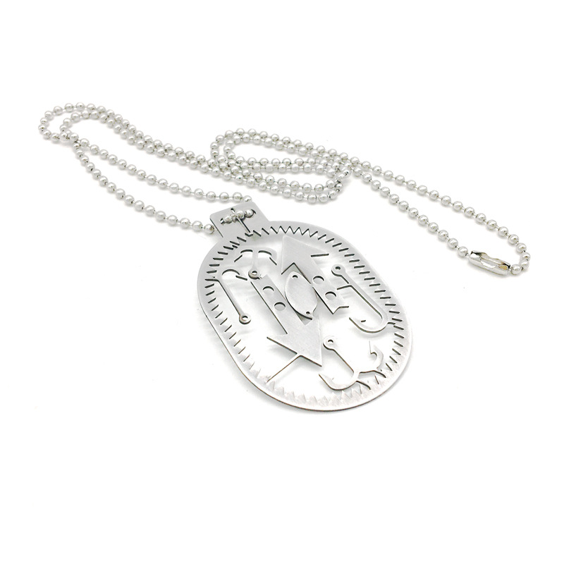 Amazon's best-selling fishhook card necklaces, card knives, outdoor multi-functional fishhook cards, fishing tools, and field equipment details Picture